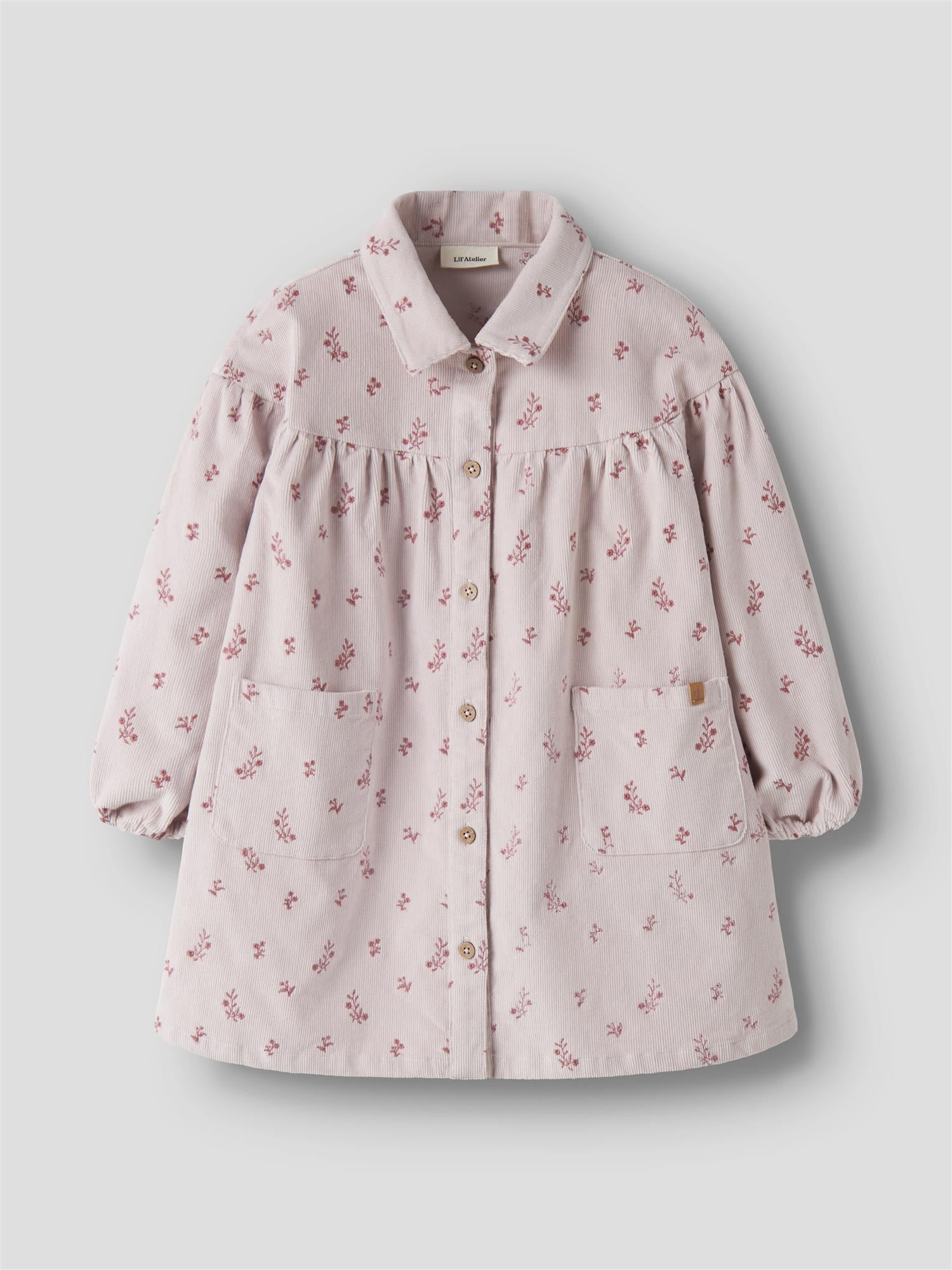 Lil Atelier Nelly Cord Dress Flower