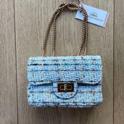 Prinsessefin Veske M Tweed Blue