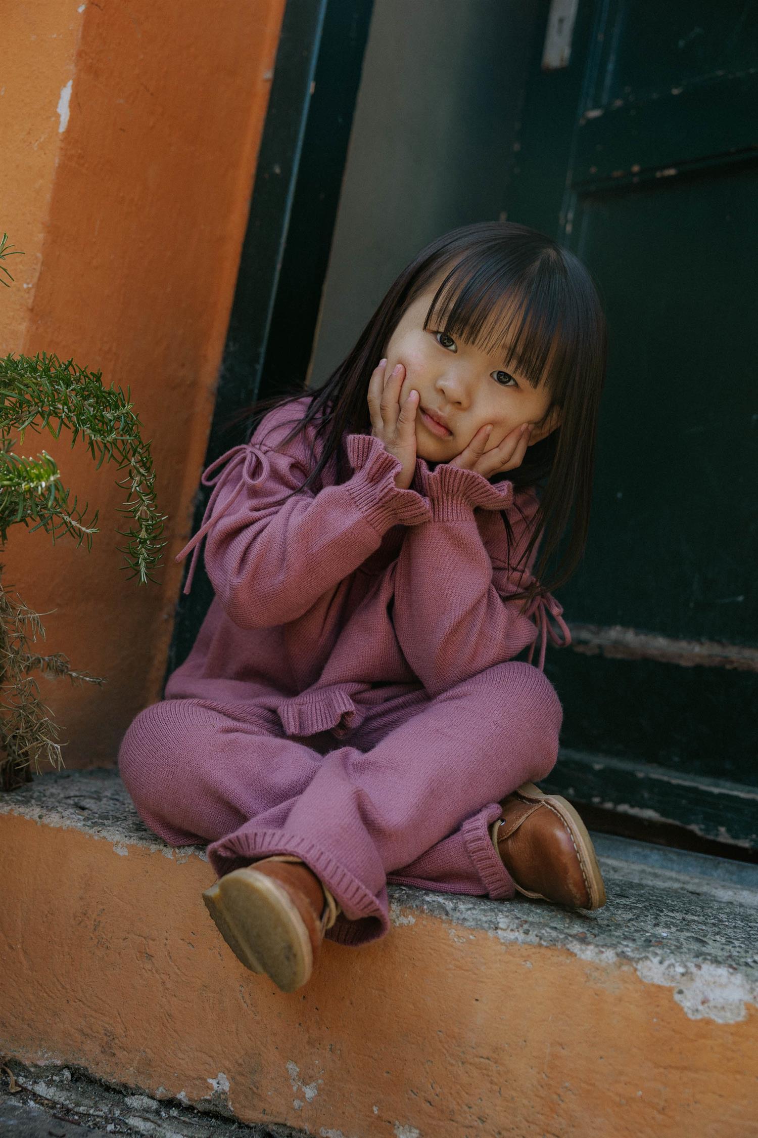 Fliink KINO LS KNIT BLOUSE ASH ROSE