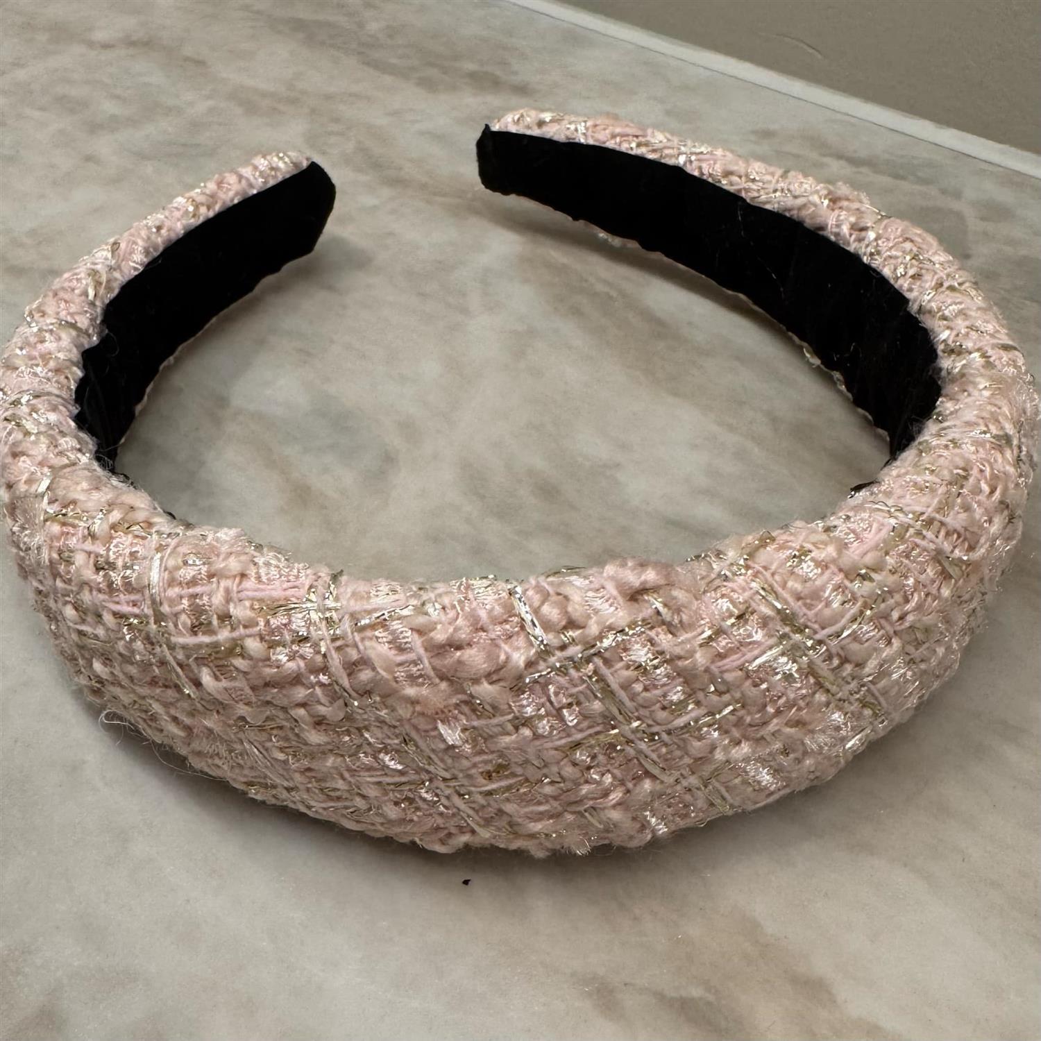 Prinsessefin Hårbøyle Tweed Dusty Pink