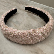 Prinsessefin Hårbøyle Tweed Dusty Pink