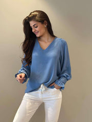 Pepper Laila bluse Jeans Blå