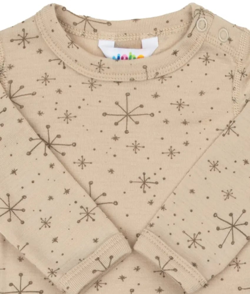 Joha Body Merino ull Beige Snowflakes