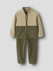 Lil Atelier LASPEKTRA FLEECE SET winter moss