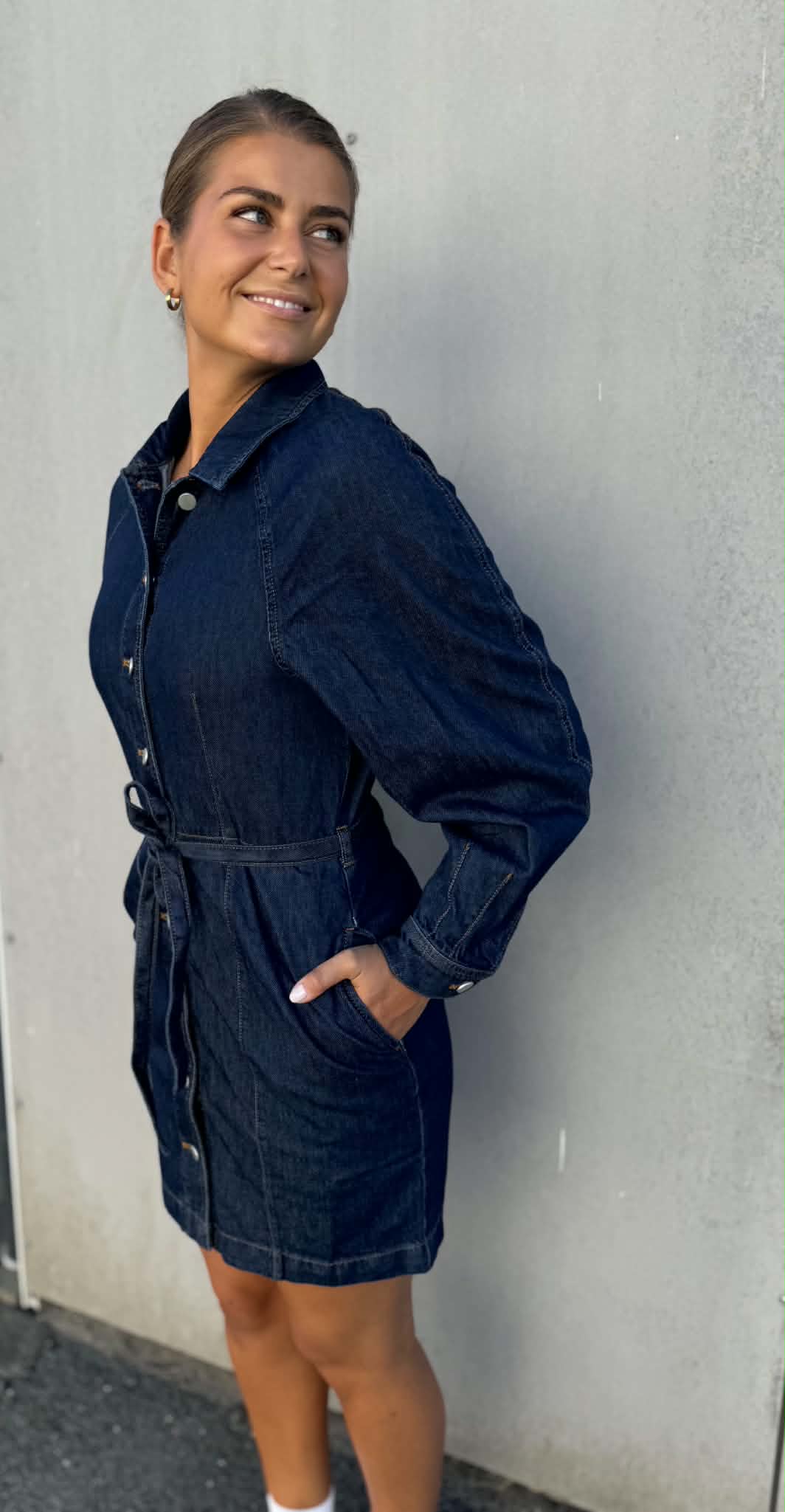 Msch Sana Lis Denim Shirt Dress