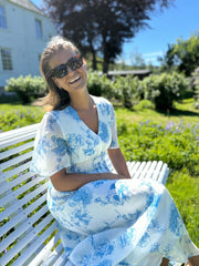 Msch Evangelia 2/4 Dress Blue Flower