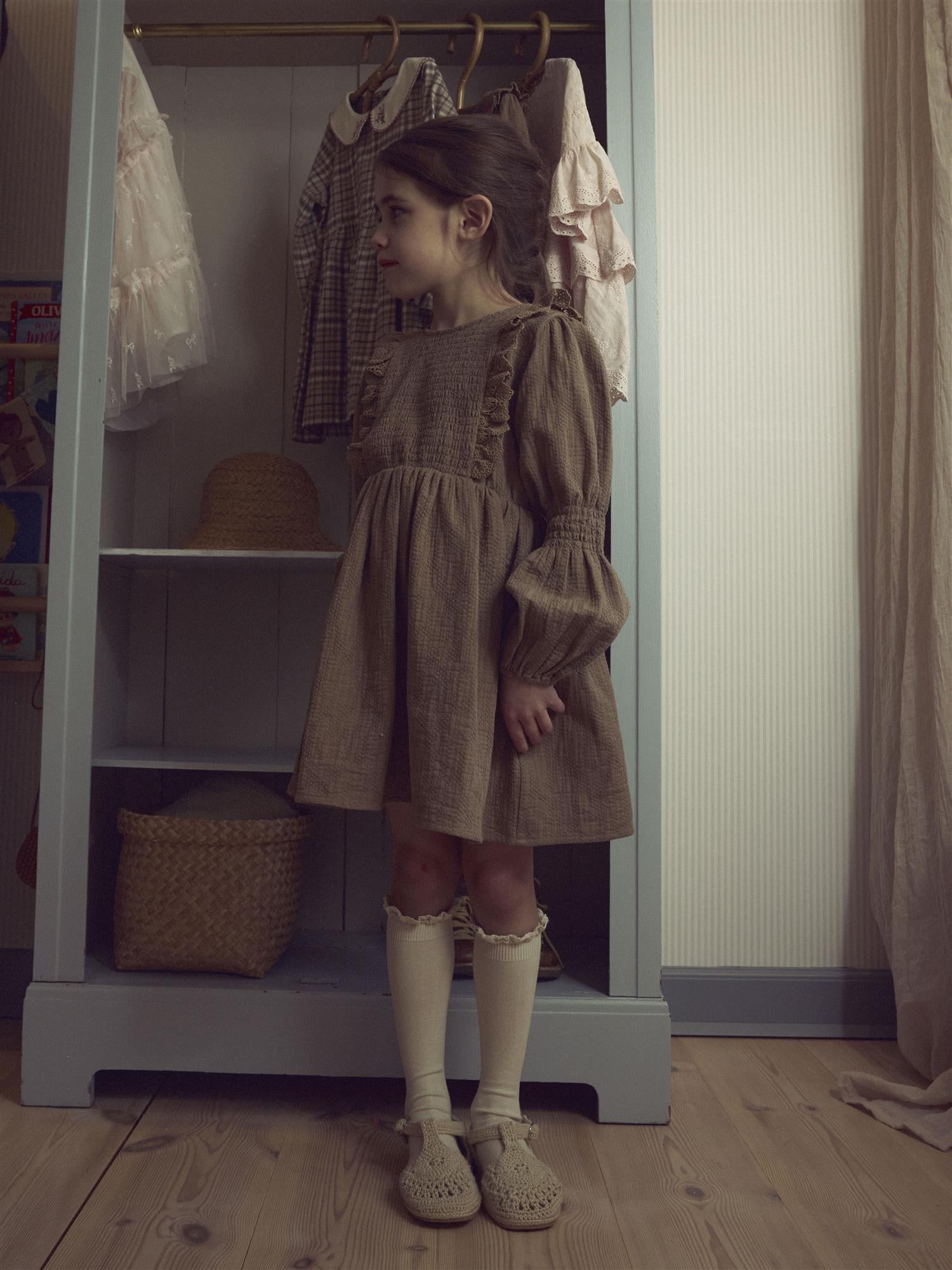 Lil Atelier Rosita Dress Sepia Tint