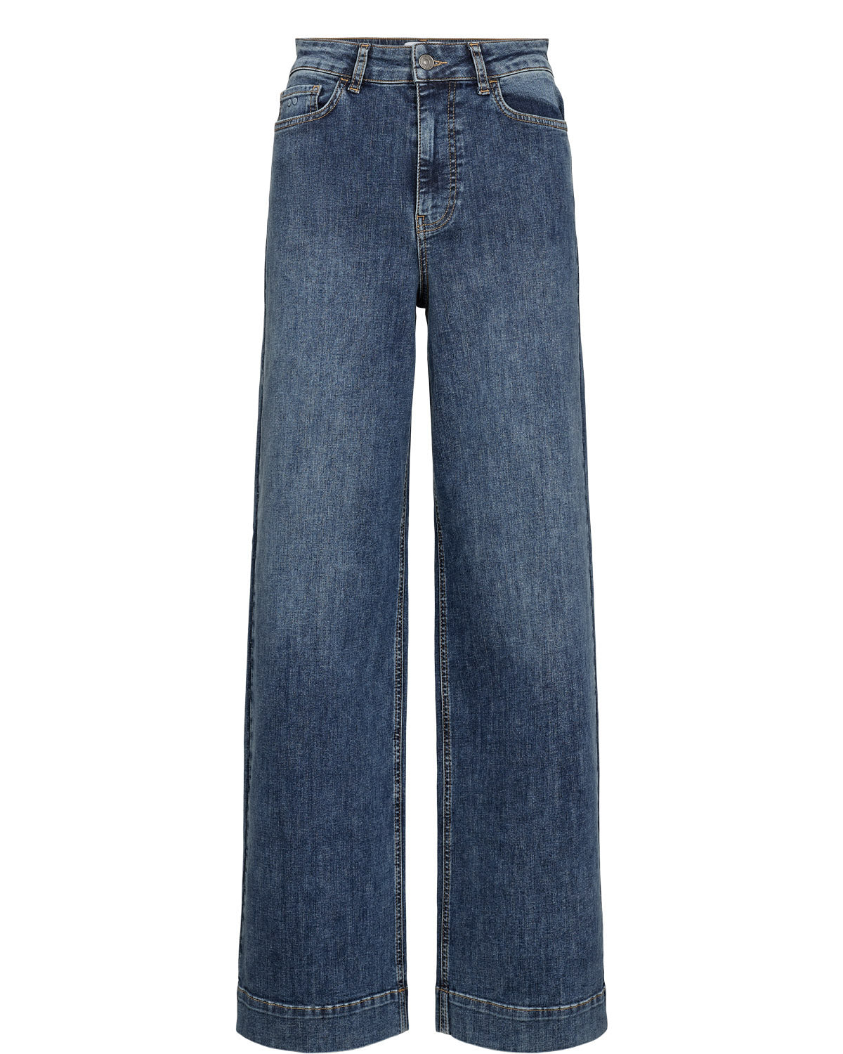 NUPARIS HR WIDE JEANS Blue Grain Denim