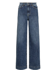 NUPARIS HR WIDE JEANS Blue Grain Denim
