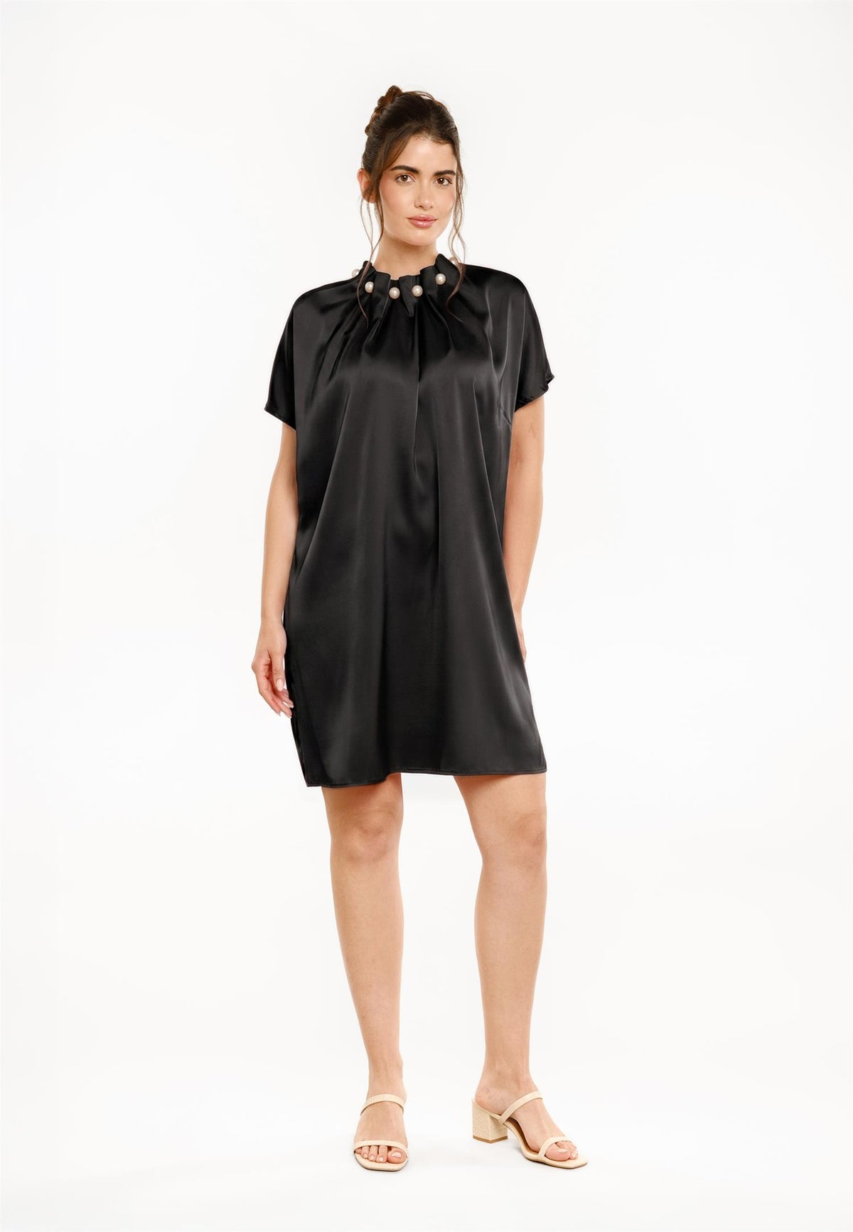 Perle kjole Black