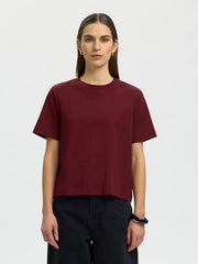 Selected MYESSENTIAL SS BOXY TEE NOOS TAWNY PORT