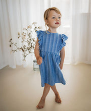 Fliink MIRO DRESS CLOUD DANCER MAZERINE BLUE STRIPE