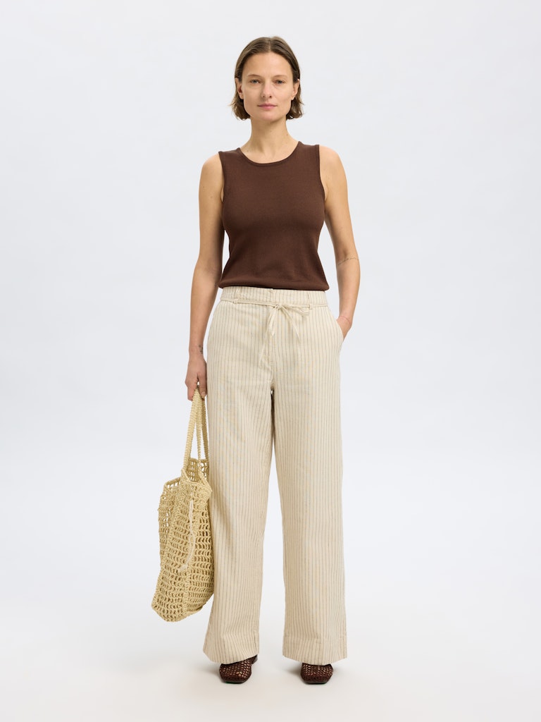 Selected JOHANNE Pant Chestnut