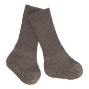 GoBabyGo Non-slip socks - Wool- Brown Melange