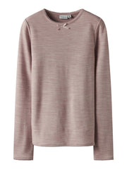 Name it Wyla Wool Top Shadow Gray