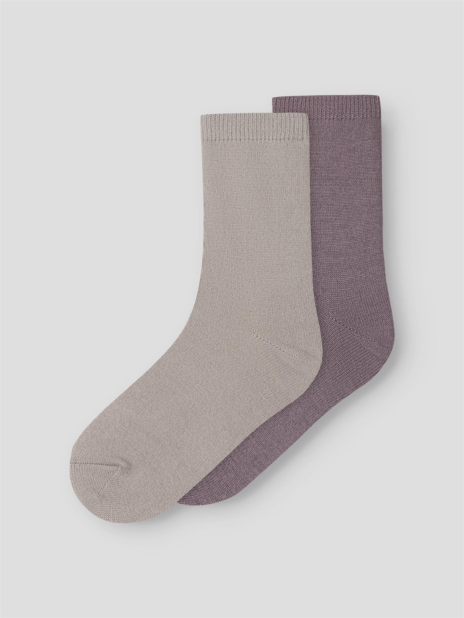 Name it Wakta Wool 2pk Sock Toadstool/Nacreous Cloud
