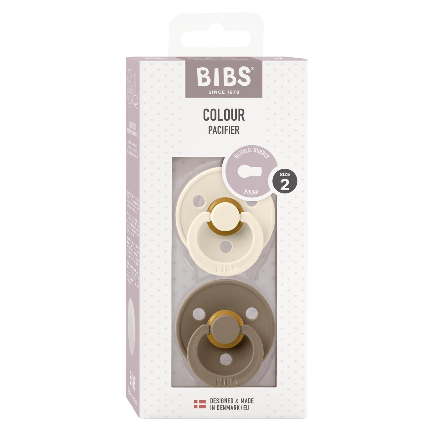 Bibs Round str 3 Natural Rubber Latex Vanilla/Dark Oak