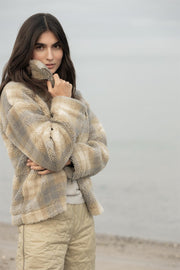 Blue Sportswear Fay teddyfleece Almond check