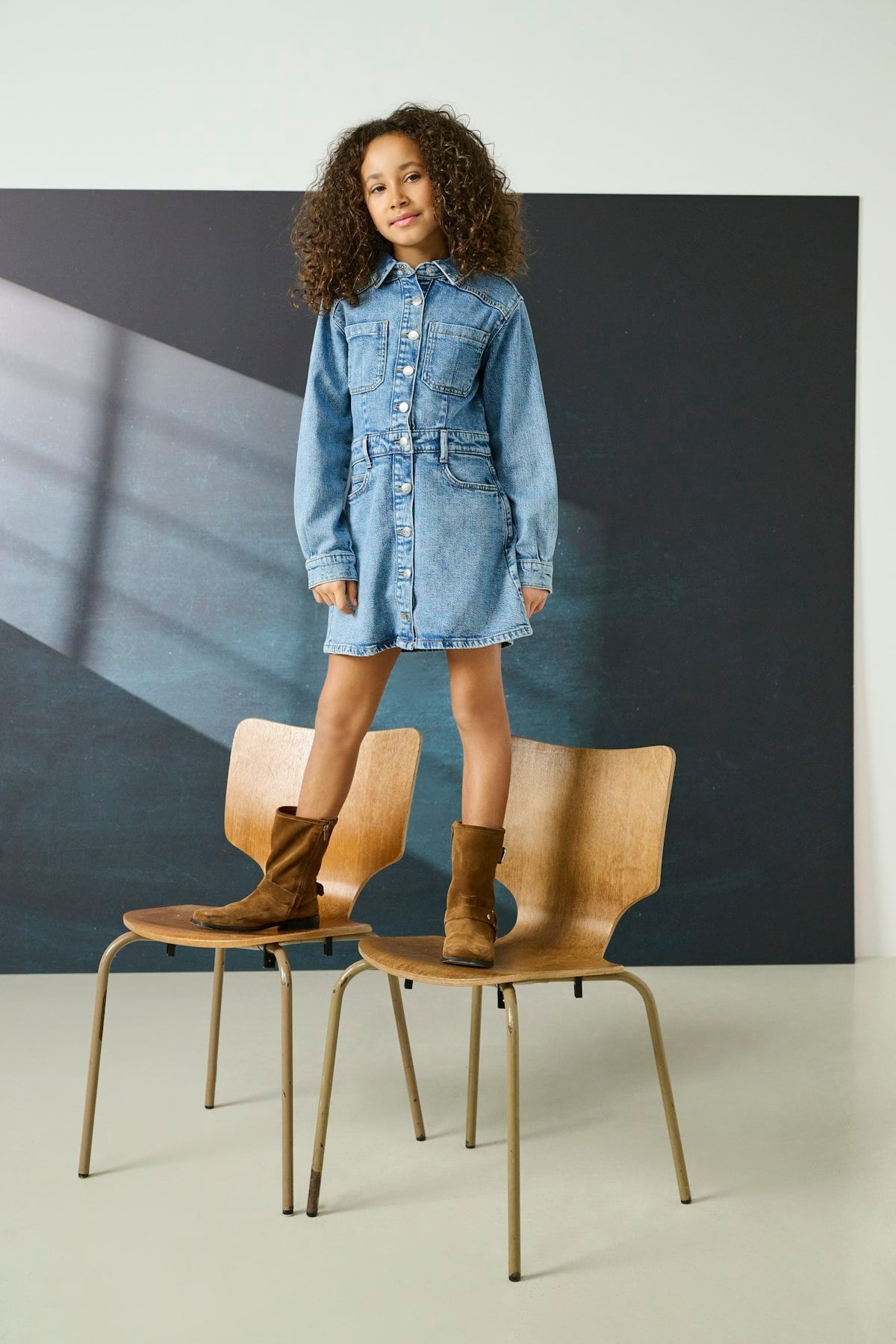Kids Only MONTON L/S SHORT DNM DRESS