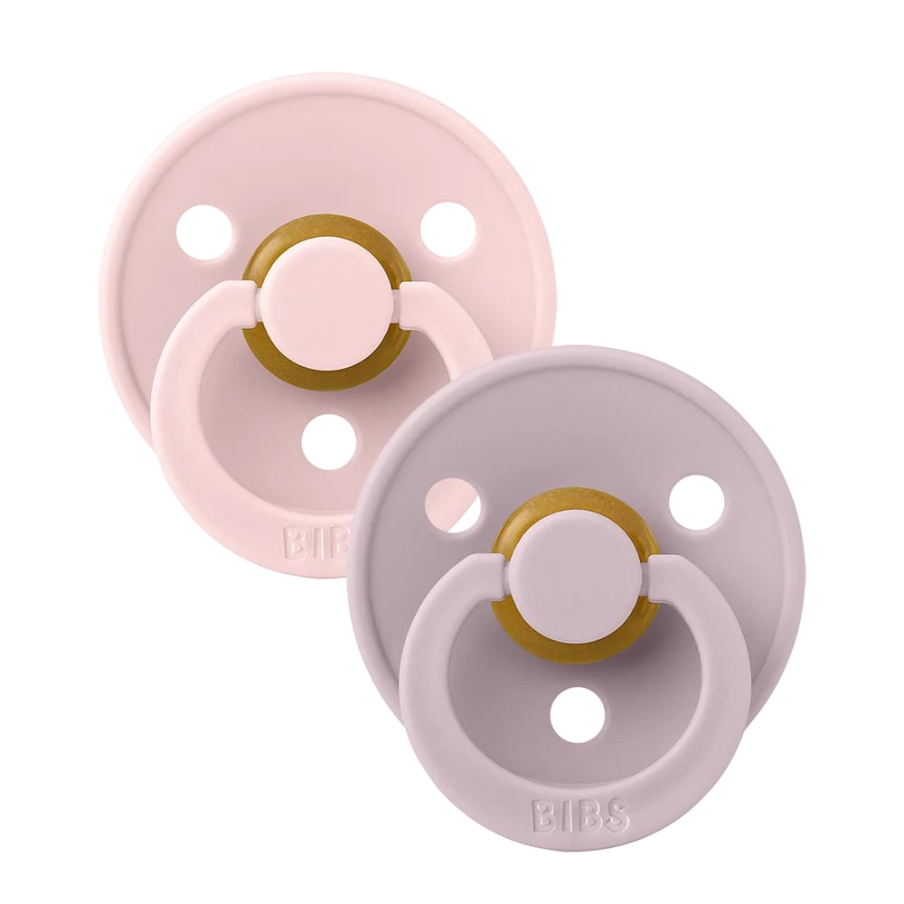 Bibs Round str 2 Natural Rubber Latex Blossom/Dusky Lilac