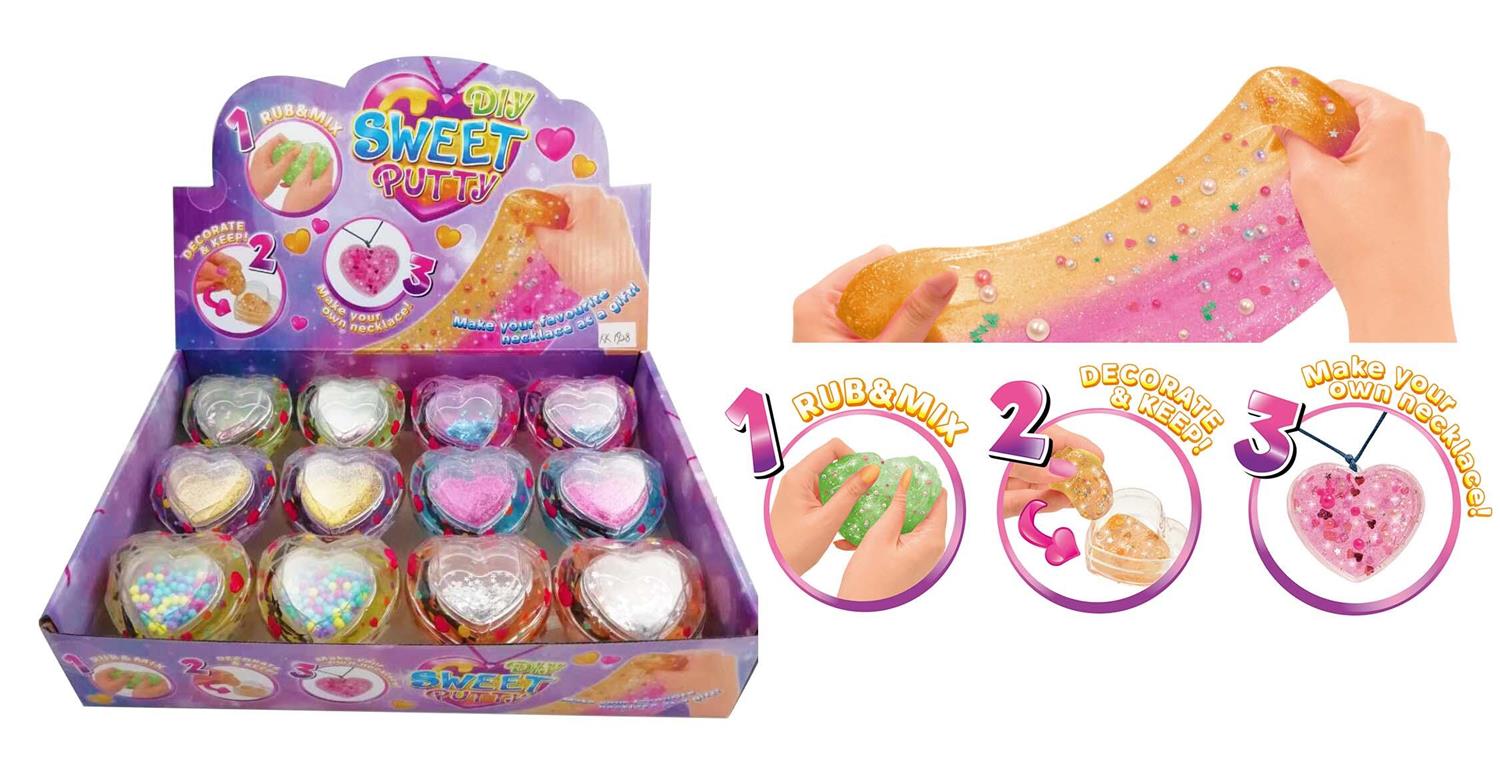 PARTY PUTTY HJERTEFORMET SMYKKE
