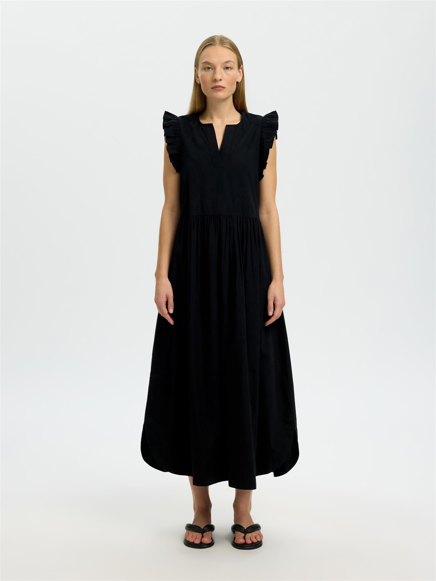 Selected BLAIR-IDA REGULAR SL LONG DRESS Black