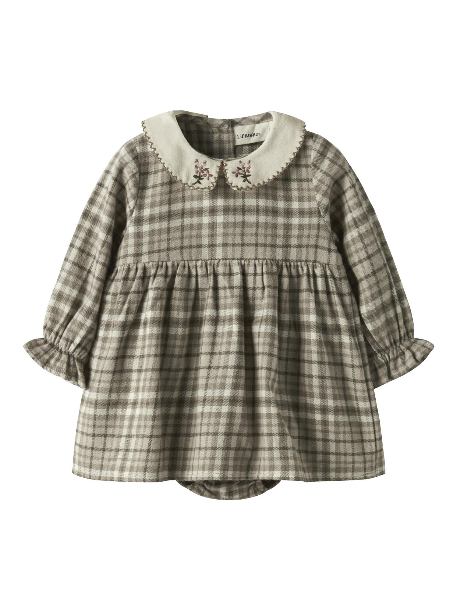 Lil Atelier REBEL LS BODY DRESS SOLID Sepia tint