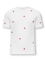 KETTY LIFE S/S O-NECK TOP Hearts