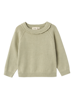 Lil Atelier Fie Knit Sweater Moss Gray