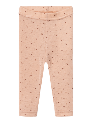 Lil Atelier Nava Legging Rugby Tan Hearts