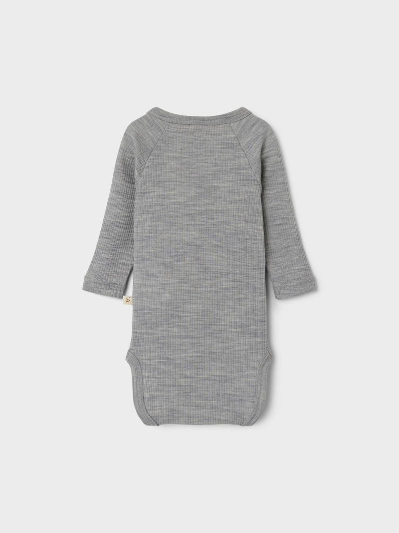 Lil Atelier Fable Wool Body Grey Melange