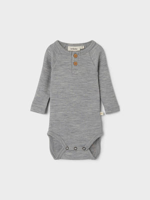 Lil Atelier Fable Wool Body Grey Melange