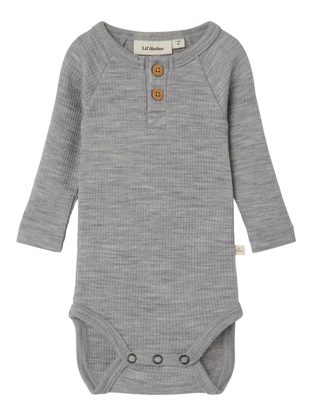 Lil Atelier Fable Wool Body Grey Melange