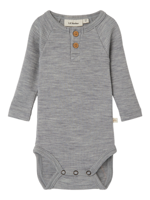 Lil Atelier Fable Wool Body Grey Melange