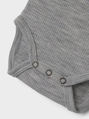 Lil Atelier Fable Wool Body Grey Melange