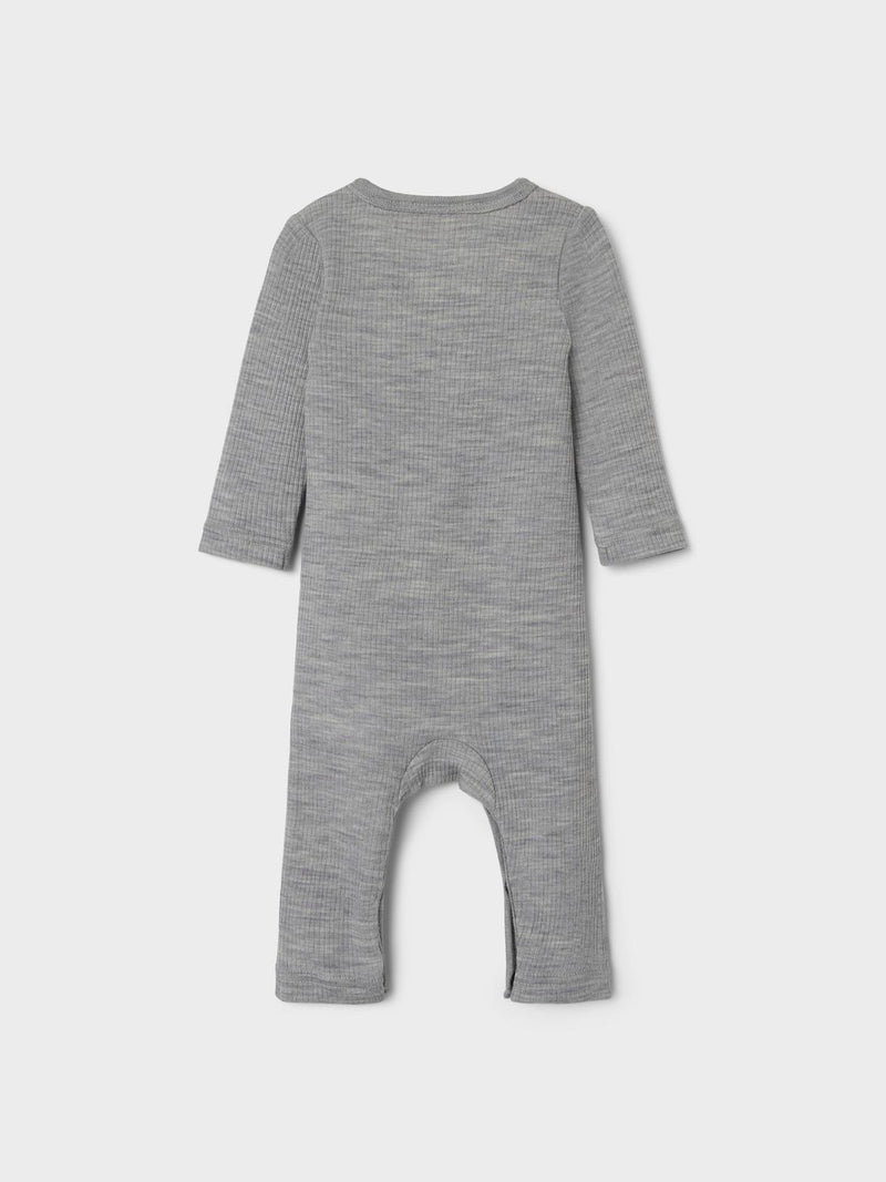 Lil Atelier Fable Wool Suit Grey Melange