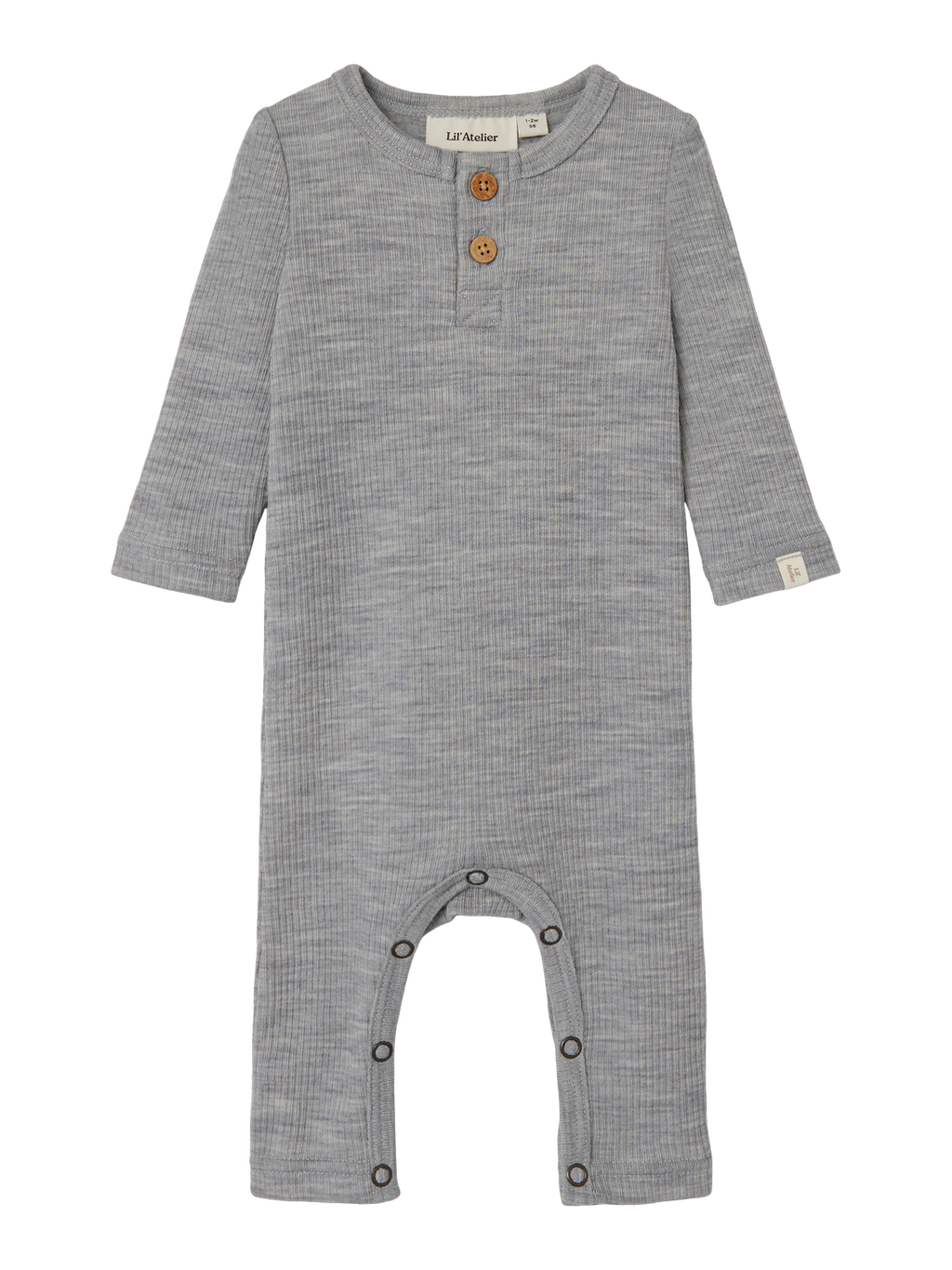 Lil Atelier Fable Wool Suit Grey Melange