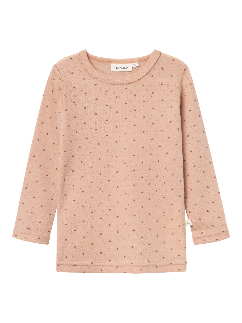 Lil Atelier Nava Wool Top Rugby Tan