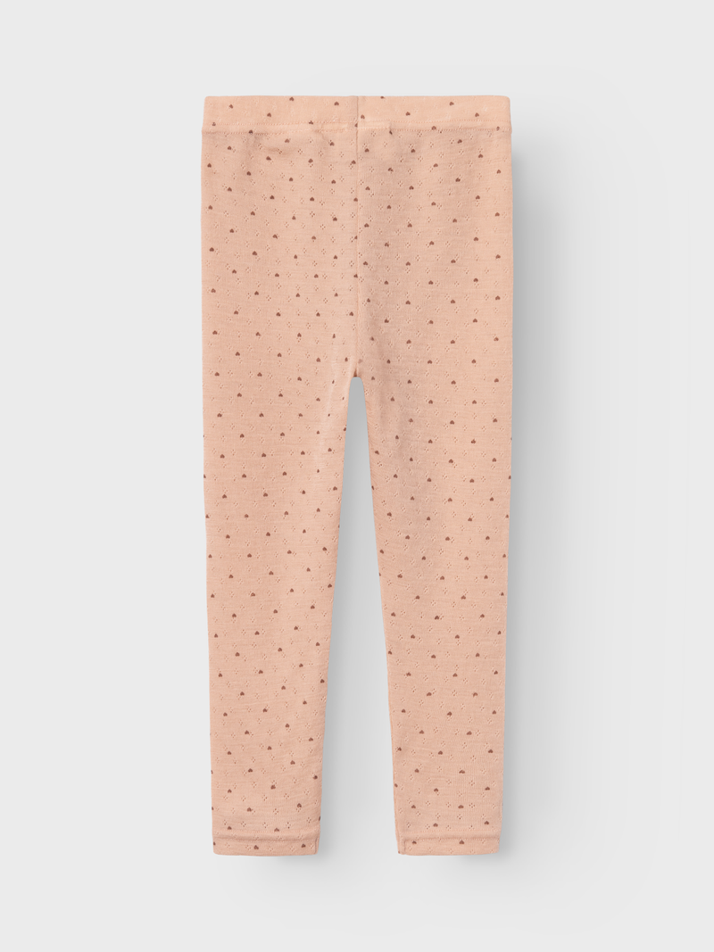 Lil Atelier Nava Wool Leggings Rugby Tan Hearts