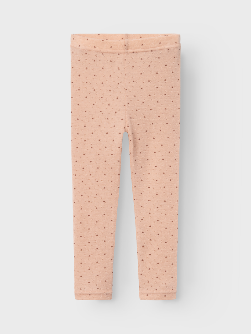 Lil Atelier Nava Wool Leggings Rugby Tan Hearts