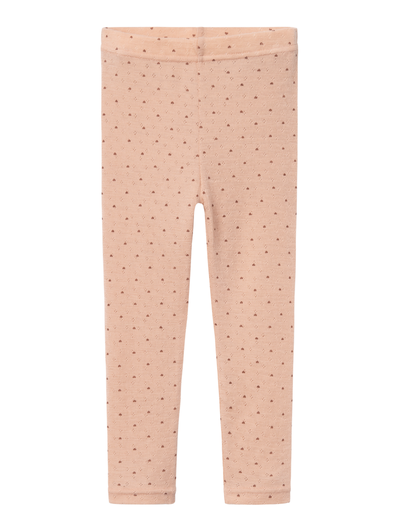 Lil Atelier Nava Wool Leggings Rugby Tan Hearts