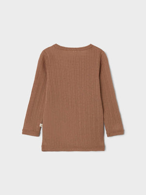 Lil Atelier Naima Wool Top Beaver Fur