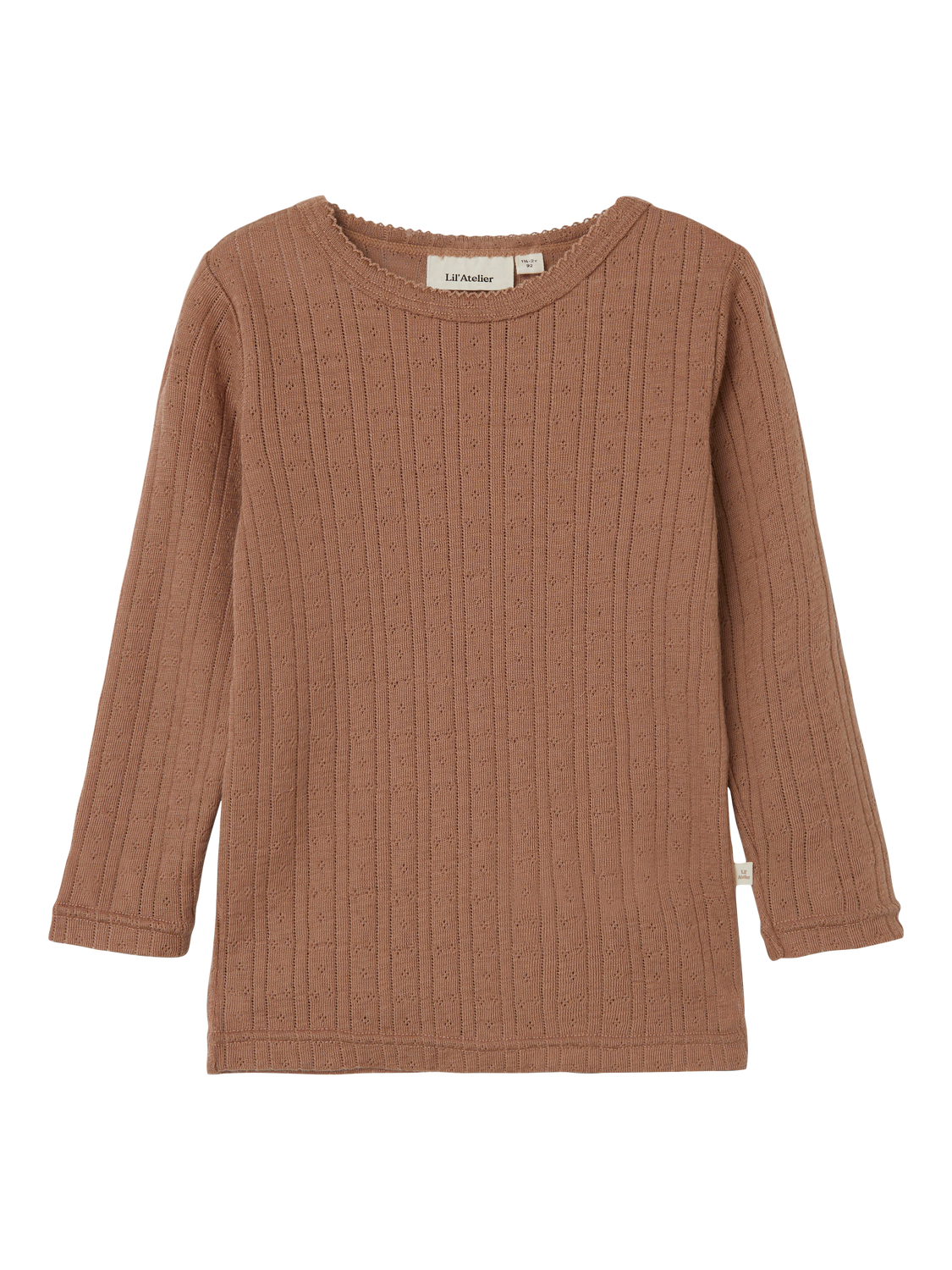 Lil Atelier Naima Wool Top Beaver Fur