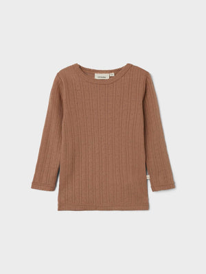 Lil Atelier Naima Wool Top Beaver Fur