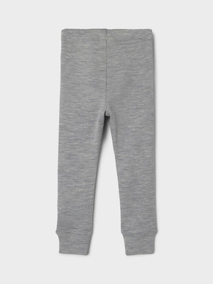 Lil Atelier Fable Wool Leggings Grey Melange