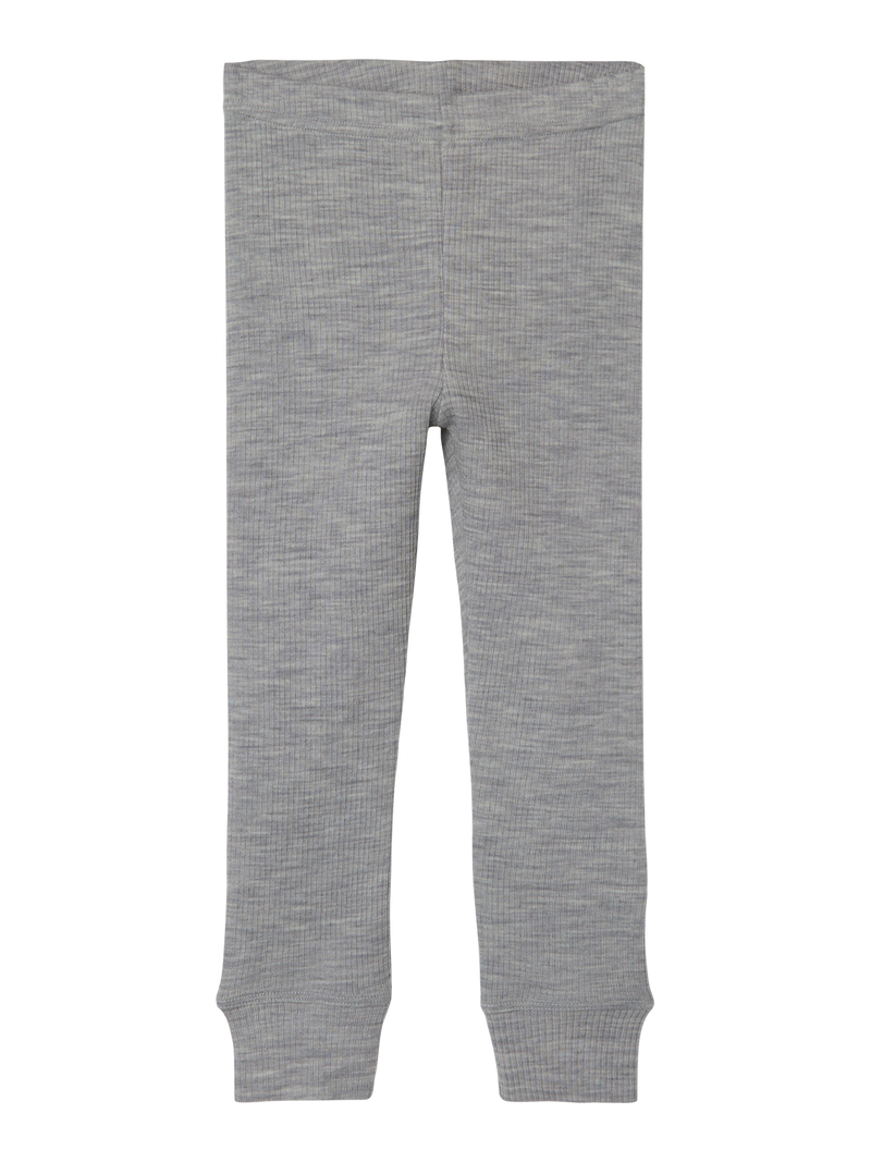 Lil Atelier Fable Wool Leggings Grey Melange