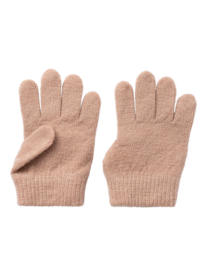 Lil Atelier Knit Gloves Rugby Tan