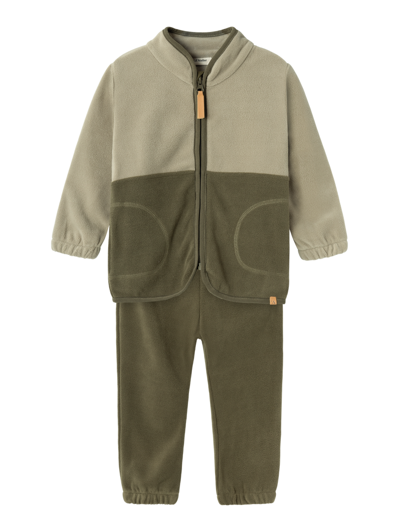 Lil Atelier Laspektra Fleece Set Laurel Oak