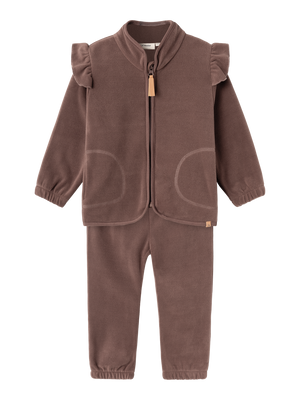 Lil Atelier Laspektra Fleece Set Peppercorn