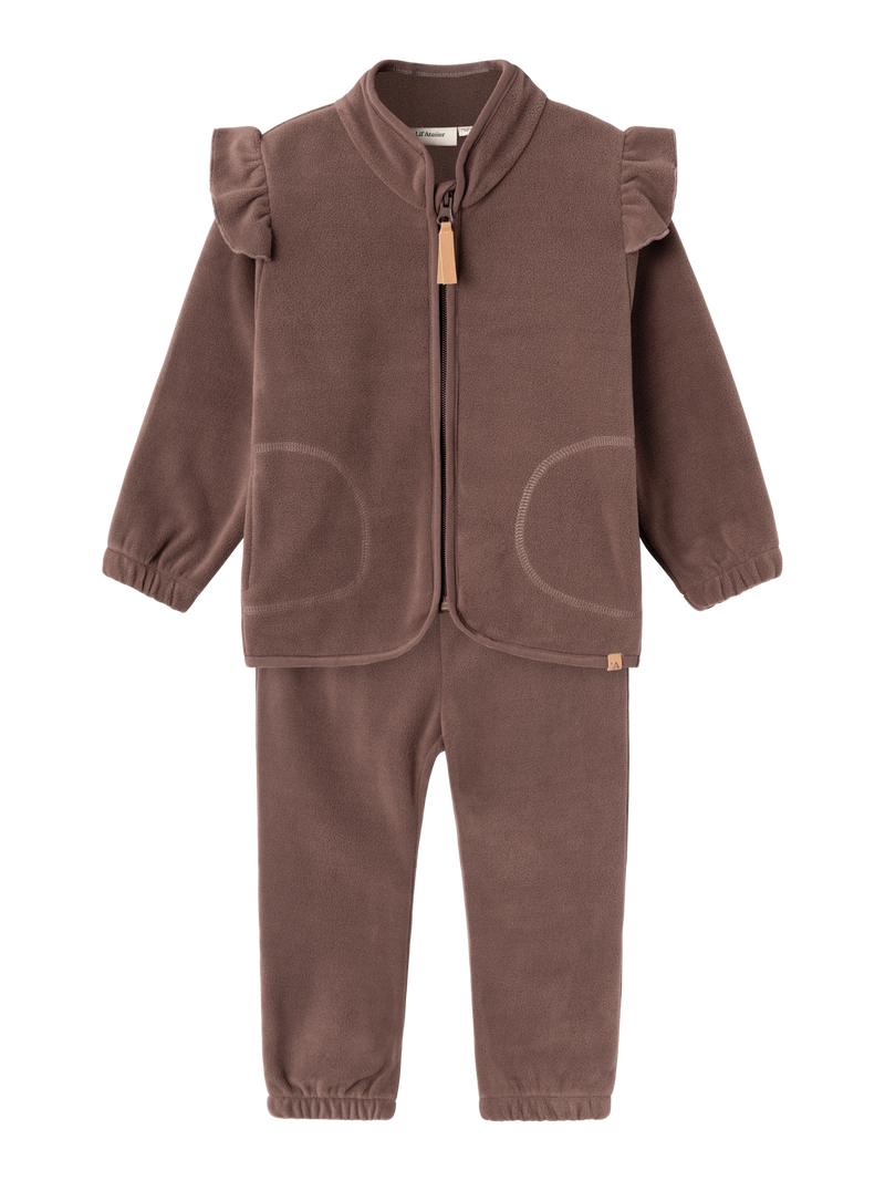 Lil Atelier Laspektra Fleece Set Peppercorn